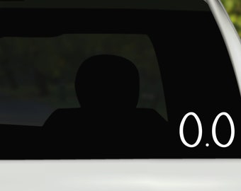 0.0 decal sticker, I don't run sticker, marathon sticker, half marathon sticker, running decal sticker, car decal sticker, 0.0 decal for car