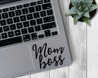 Mom Boss Decal, Mom Boss Sticker, Mom Sticker Decal, Laptop Sticker, Laptop Decal, Yeti Decal, Yeti Sticker, MacBook Sticker, Macbook Decal