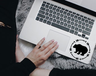 Bear Decal// bear decal sticker// bear sticker// bear vinyl// bear decal vinyl// bear cup sticker// woods decal// Forrest decal