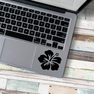 Hibiscus Decal Choose Size & Color Car Decal Hibiscus Flower Vinyl Sticker Car Truck Laptop MacBook Decals Etc. Hawaii Flower image 1