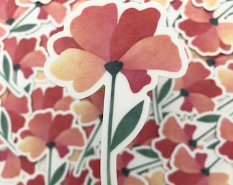 Floral sticker, flower sticker, laptop sticker, boho sticker, tumbler sticker, sticker decal, waterproof sticker