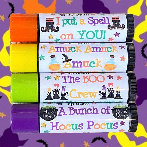 Hocus Pocus Inspired Lipsessed Lip Balm Set (4 Included)