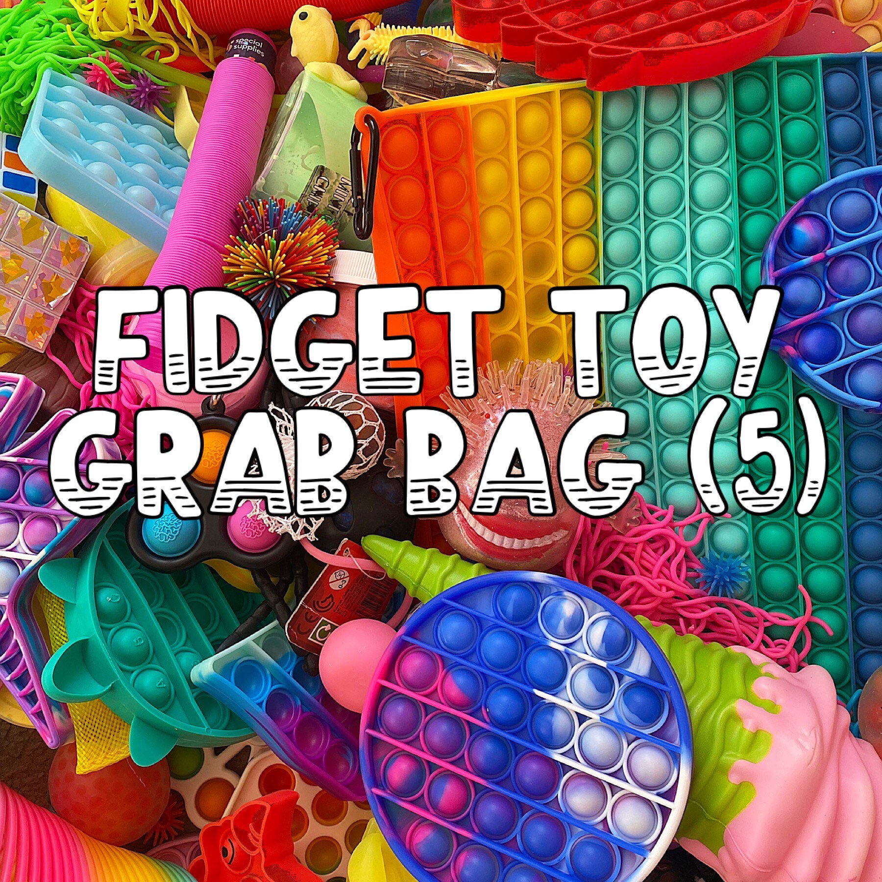 Fidget Toy SURPRISE Mystery Grab Bag Includes 5 Items Etsy