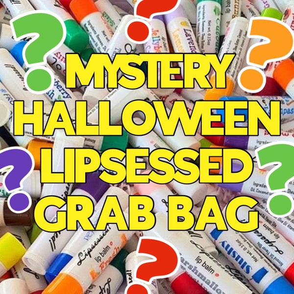 Mystery HALLOWEEN Lipsessed LIP BALM Set of 4 surprise flavors