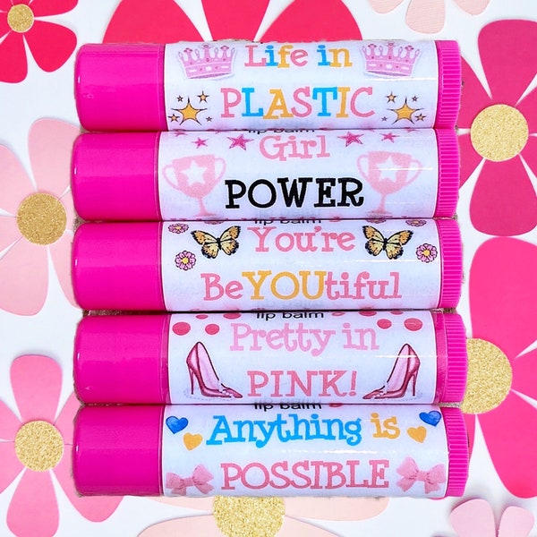 Live Your Dream  Barbie Inspired Lipsessed Lip Balm Set (5 Included)