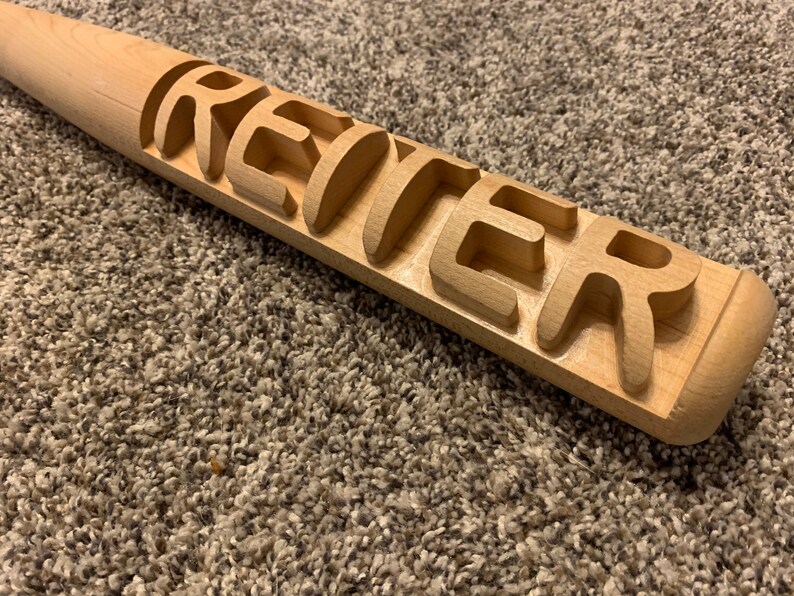 Name carved baseball bat Etsy