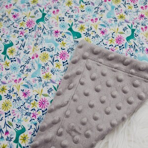 Baby Gift Watercolor Flower Baby Blanket Wildflowers Flannel Baby Girl Lovey Crib Bedding Security Blanket 100% Cotton Blanket Lovie