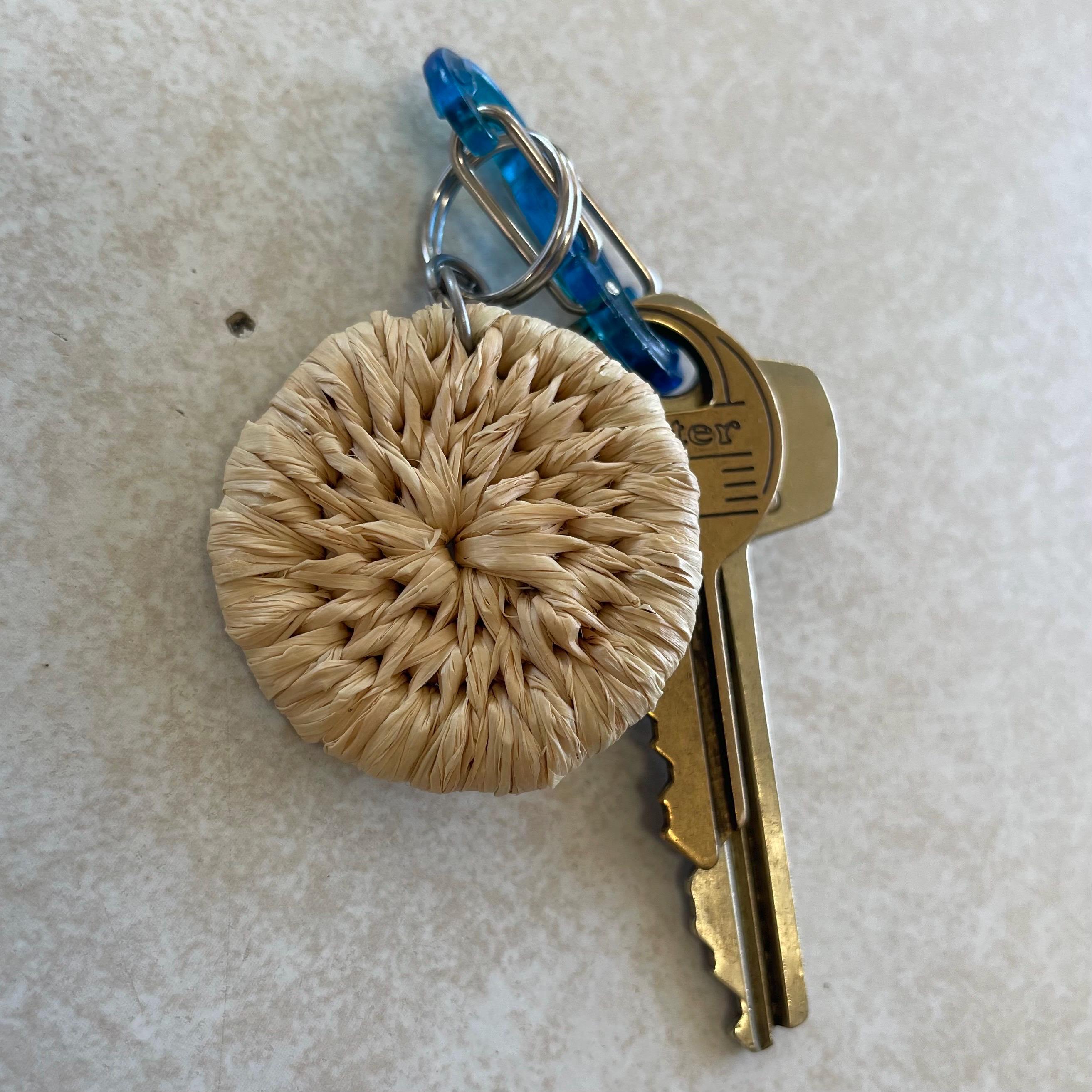 Raffia Keychains Raffia Keychain - Etsy