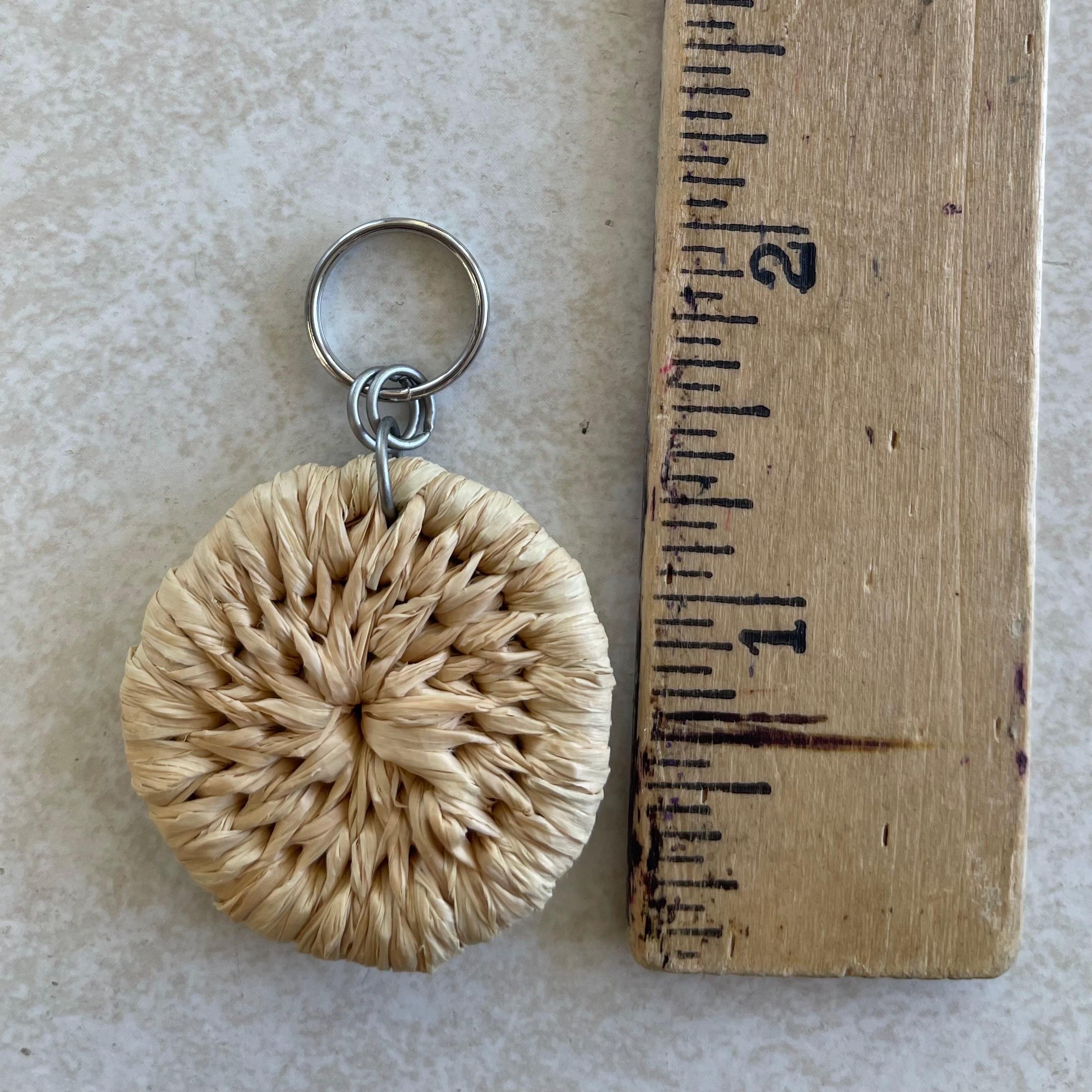 Raffia Keychains Raffia Keychain - Etsy