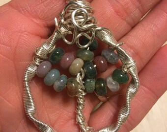 Tree of life wire wrapped pendant