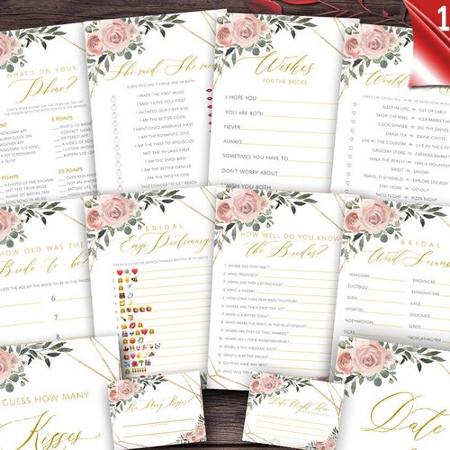 Lesbian Bridal Shower 6 Games Bundle Lesbian Bachelorette - Etsy