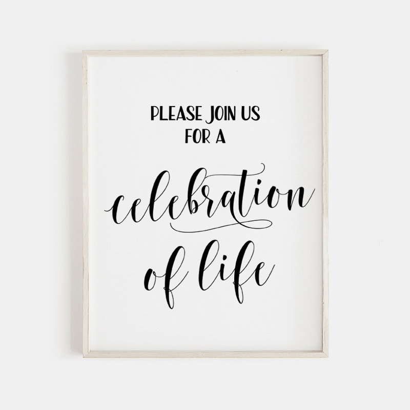 Please join us for a celebration of life Wedding Dinner Sign Etsy