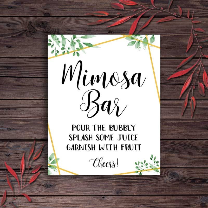 Mimosa Bar Sign Printable Free Pdf