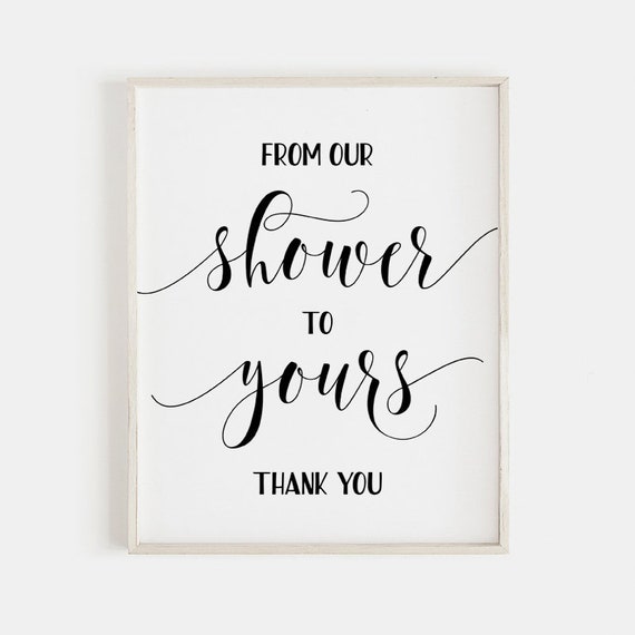 From Our Shower to Yours Sign Wedding Shower Signs Bridal | Etsy