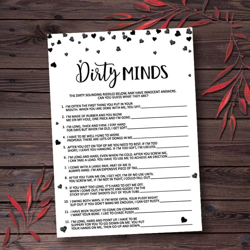 Dirty Minds Bachelorette Party Game Bachelorette Games | Etsy