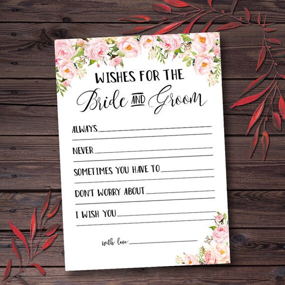  Wishes for the Bride and Groom Advice for the Bride and Groom Etsy