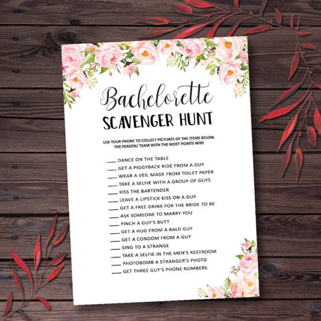 Bachelorette Scavenger Hunt Hen Party Hen