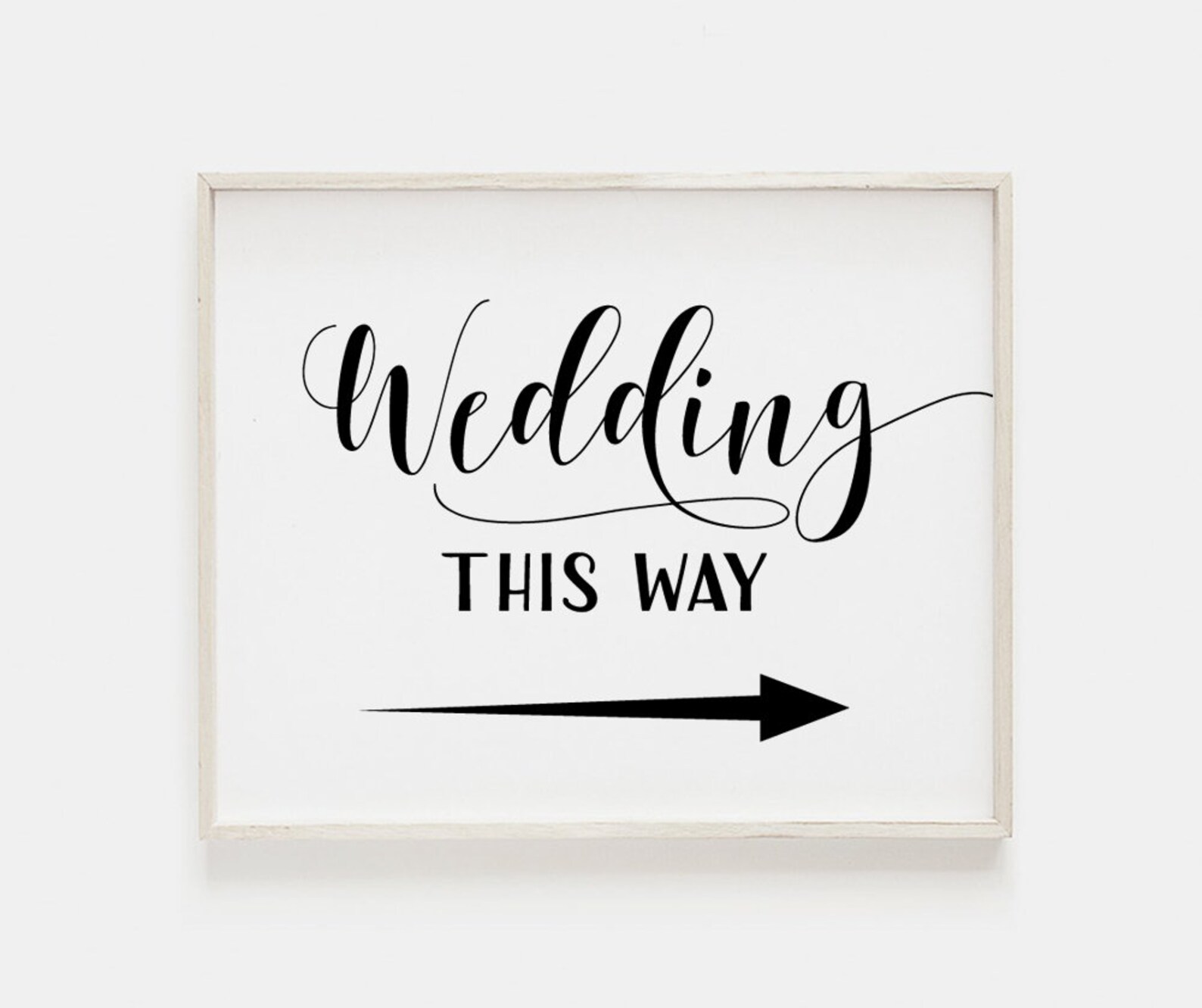 Printable Wedding This Way Sign Template Wedding Direction | Etsy