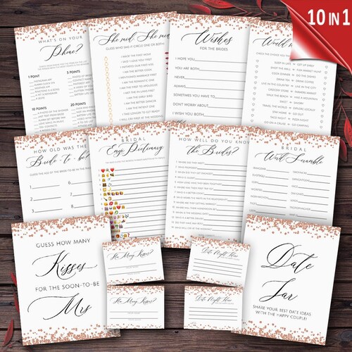 LGBT BRIDAL SHOWER Games Bundle Lesbian Wedding Shower Game - Etsy