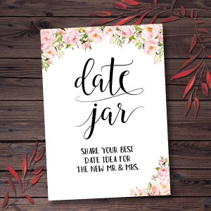 Bridal Shower Games Date Jar Bridal Shower Date Night Ideas for the New ...