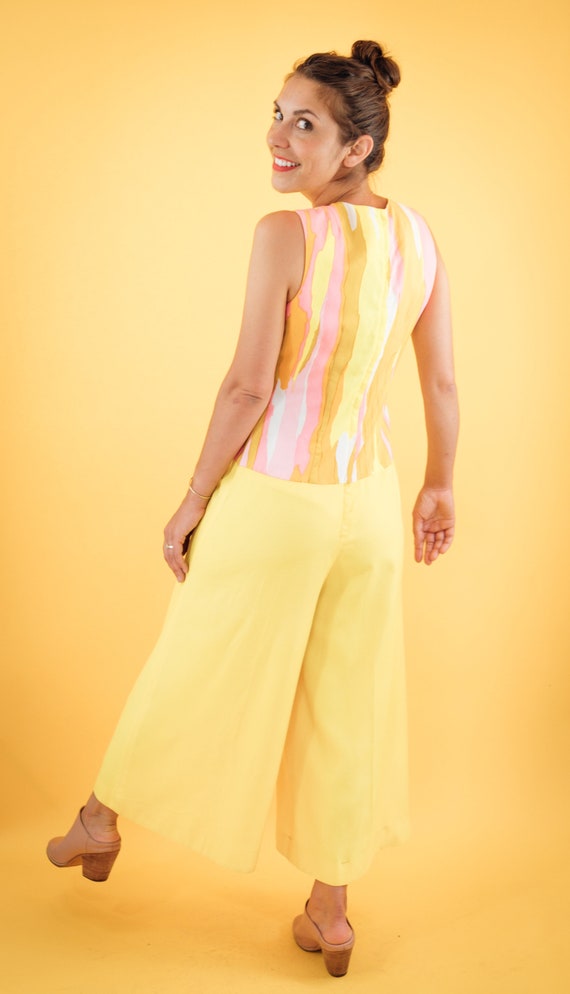 Pink and yellow 70s Jumpsuit