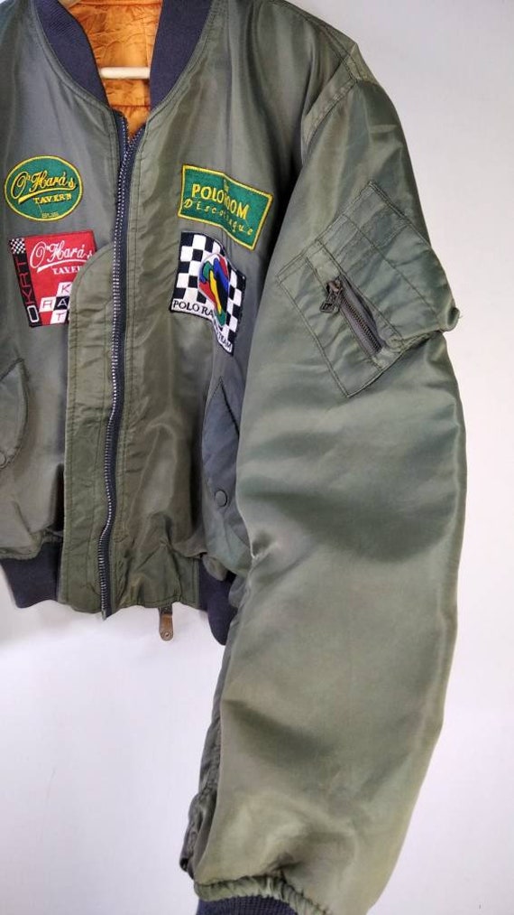 True Vintage-SEMS USA Bomber Jacket With Polo Tea… - image 3