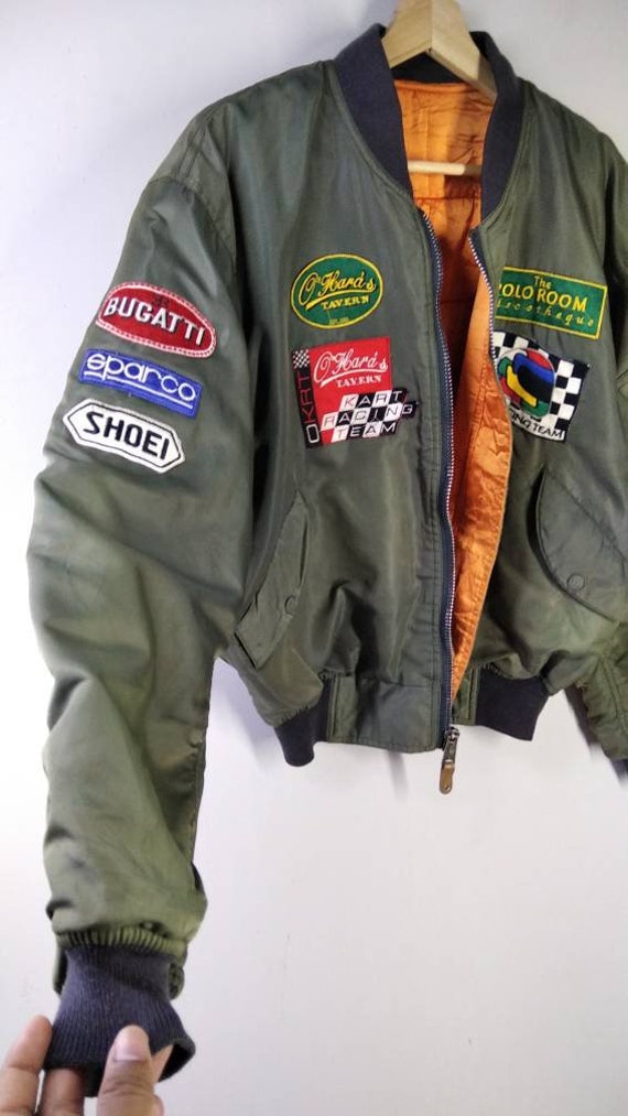 True Vintage-SEMS USA Bomber Jacket With Polo Tea… - image 4