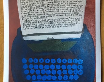 Typewriter 2 ~ Blue Butterfly