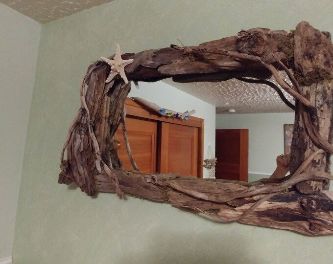 Handmade Driftwood Wall Mirror Etsy