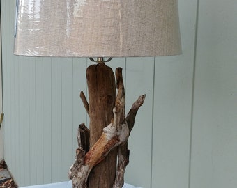 Unique, driftwood table lamp