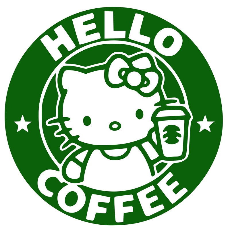 Hello Kitty Starbucks Coffee Vinyl Decal Stickers for Etsy