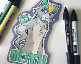 Custom furry badge