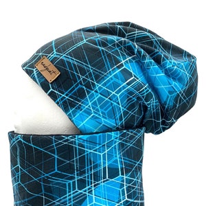 SPACE LINES, gorro con lazo a juego o individualmente, conjunto de invierno, conjunto de transición, conjunto de gorro imagen 1