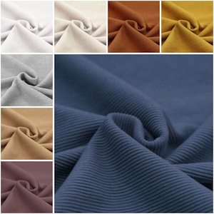OTTOMAN RIB JERSEY, rib jersey, sold by the meter, various colors
