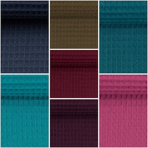 NEW Waffle Piqué NELSON from SWAFING, 100% cotton, 34 different colors