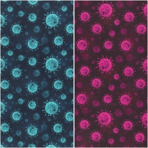 9.90 Euro/meter VIRUS cotton, 2 different colors possible!