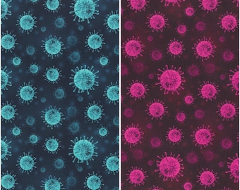9.90 Euro/meter VIRUS cotton, 2 different colors possible!