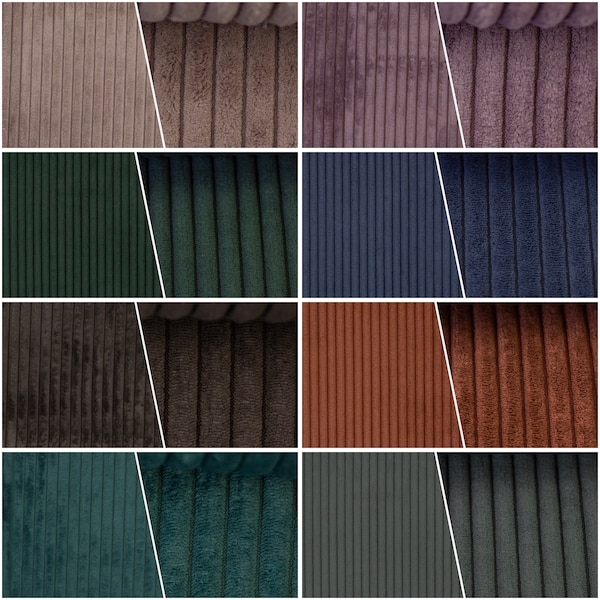 NEW coarse, ribbed corduroy velvet WANJA Martindale > 90,000 from SWAFING, 100% polyester, 17 different colors to choose from