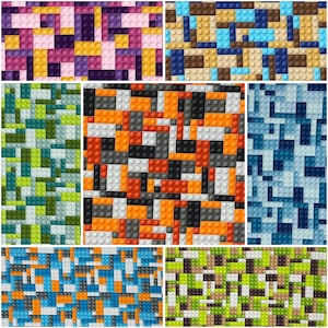 BUILDING BLOCKS Brick Stones Interlocking Building Blocks Jersey, 7 different colors, ideal for birthdays or as a gift