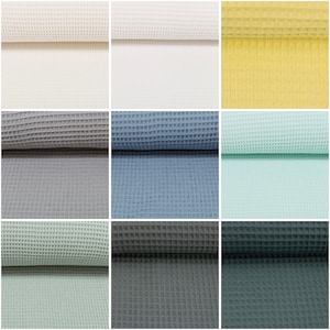 NEW Waffle Piqué NELSON from SWAFING, 100% cotton, 34 different colors