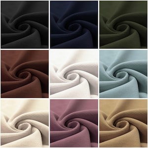 Waffle knit jersey / waffle jersey / waffle fabric, 100% cotton, various colors