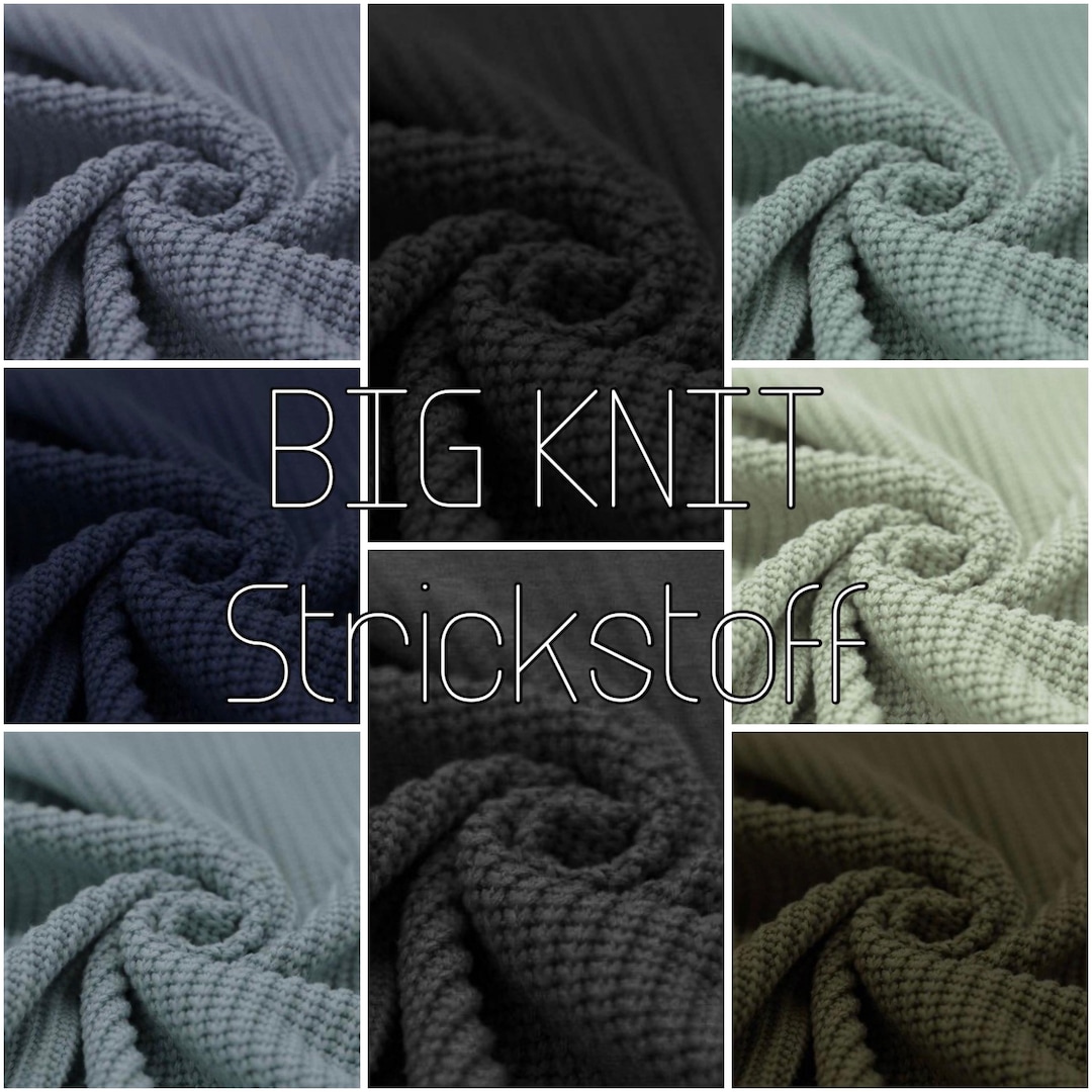 BIG KNIT FABRIC, Chunky Knit, Cotton, Sold by the Meter, Loosely Woven ...