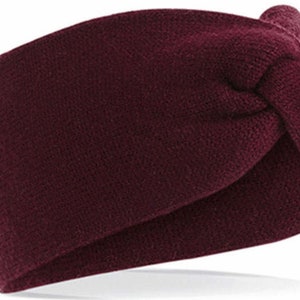 twisted headband / Twist Knit Headband, 5 different colors burgund