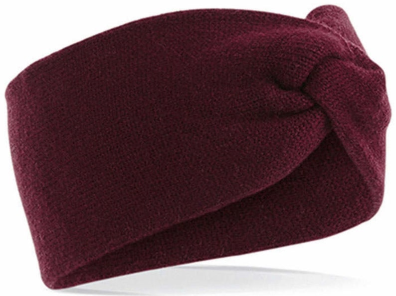 twisted headband / Twist Knit Headband, 5 different colors burgund