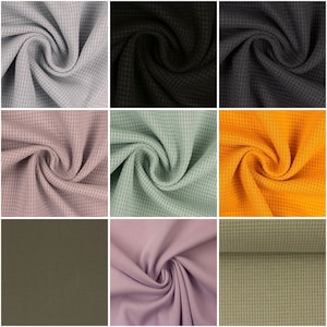 SWAFING waffle knit jersey / waffle jersey / waffle fabric / from SWAFING, 100% cotton, various colors