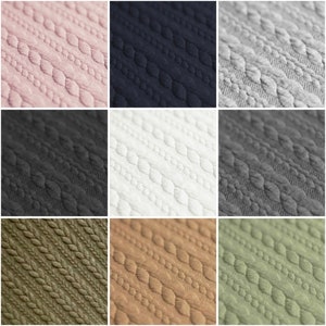 JAQUARD knitted fabric CABLE PATTERN, fine knit, knit, jersey, various colors