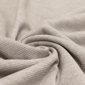 NEW Waffle knit jersey melange / waffle jersey / waffle fabric, 100% cotton, various colors with a melange look beige melange