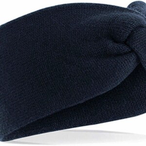 twisted headband / Twist Knit Headband, 5 different colors navy