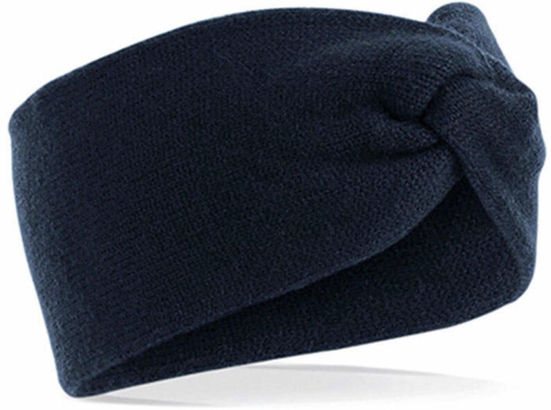 twisted headband / Twist Knit Headband, 5 different colors navy