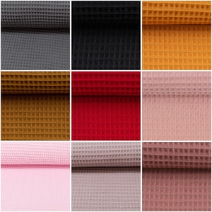 NEW Waffle Piqué NELSON from SWAFING, 100% cotton, 34 different colors